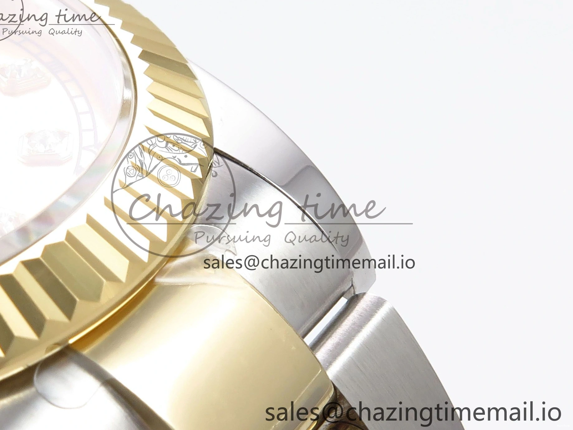 MiroTime 1229 DateJust 41 126333 EWEF Best Edition YG Diamonds Dial on SS YG Oyster Bracelet A Minimalist 973